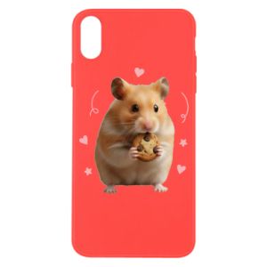 Etui na iPhone X/Xs Słodki chomik z ciasteczkami
