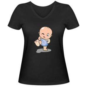 Koszulki V-neck damskie
