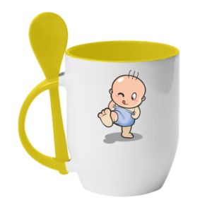 Kubki z ceramicznymi łyżkami
