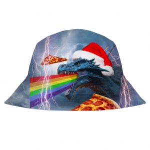 Kapelusz dziecięcy Fullprint ze smokami Smok i pizza