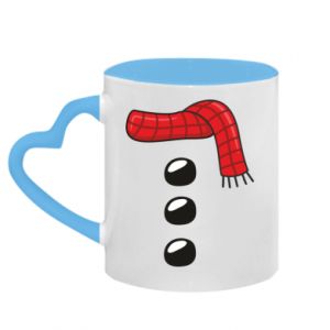 Kubki z uchwytem w kształcie serca dwukolorowe