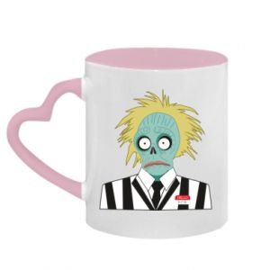 Kubki z uchwytem w kształcie serca dwukolorowe