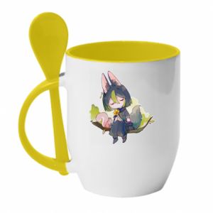 Kubki z ceramicznymi łyżkami