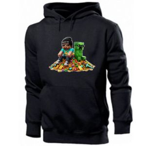 Bluza z kapturem męska Steve i Creeper