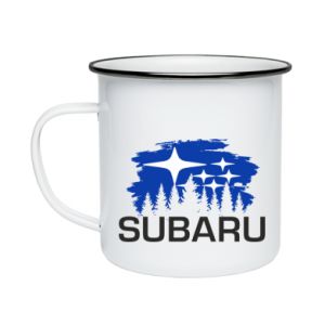 Kubek emaliowany Subaru logo