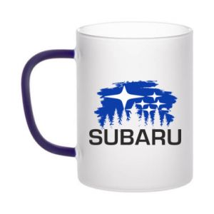 Kubek szroniony dwukolorowy Subaru logo