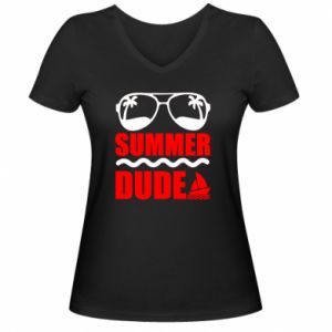 Koszulki V-neck damskie
