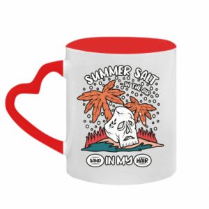 Kubki z uchwytem w kształcie serca dwukolorowe