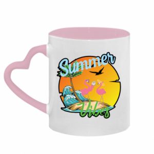 Kubki z uchwytem w kształcie serca dwukolorowe
