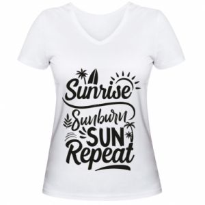 Koszulki V-neck damskie