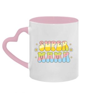 Kubki z uchwytem w kształcie serca dwukolorowe