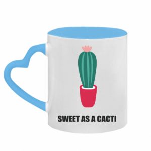 Kubki z uchwytem w kształcie serca dwukolorowe