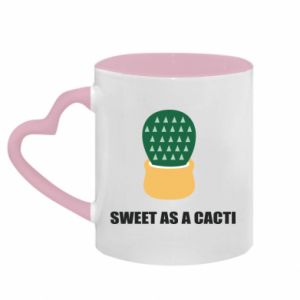 Kubki z uchwytem w kształcie serca dwukolorowe