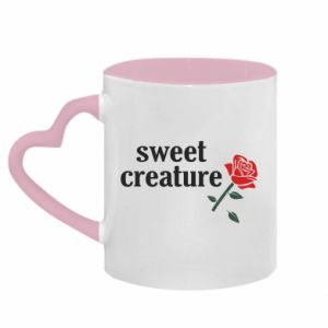 Kubki z uchwytem w kształcie serca dwukolorowe