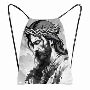 Plecak-torba Fullprint Sztuka Jezusa w kolorze szarym