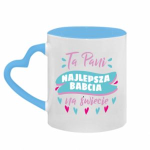 Kubki z uchwytem w kształcie serca dwukolorowe