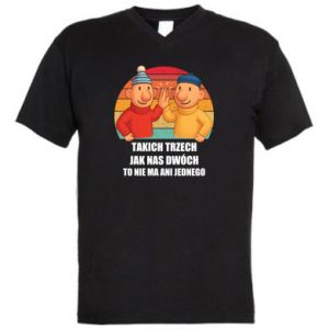 Koszulka V-neck męska Takich trzech jak nas dwóch to nie ma ani jednego