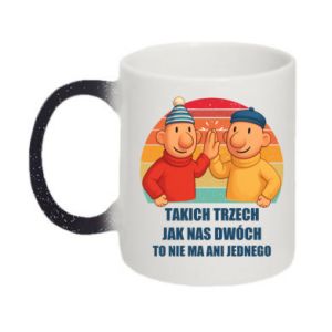 Kubek-zmieniający kolor brokatowy Takich trzech jak nas dwóch to nie ma ani jednego