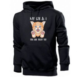 Bluza z kapturem męska z kotami Talk shit about you
