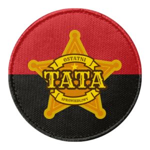 Naszywka okrągła dla taty Tata sprawiedliwy