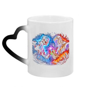 Kubki magiczne z uchwytem w kształcie serca