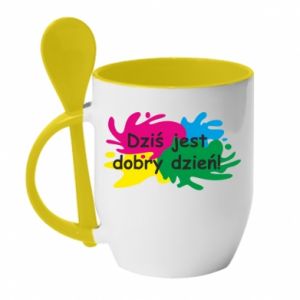 Kubki z ceramicznymi łyżkami