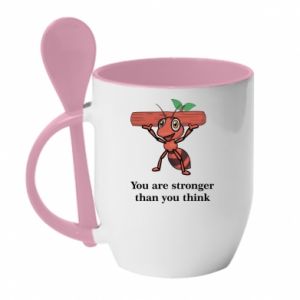 Kubki z ceramicznymi łyżkami