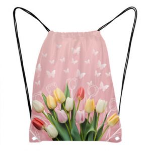 Plecak-torba Fullprint na Dzień Kobiet Tulipany i motyl