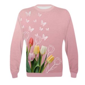 Bluza dziecięca Fullprint na Dzień Kobiet Tulipany i motyl