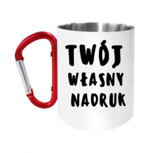 Kubek metalowy z uszkiem karabińczykiem Twój własny nadruk - PrintSalon Kubek metalowy z uszkiem karabińczykiem Twój własny nadruk