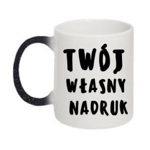 Kubek-zmieniający kolor brokatowy Twój własny nadruk