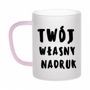 Kubek szroniony dwukolorowy Twój własny nadruk