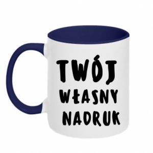Kubek dwukolorowy Twój własny nadruk