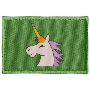 Naszywka prostokątna z jednorożcami Unicorn pleased with itself