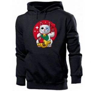 Bluza z kapturem męska z kotami UNLUCKY CAT