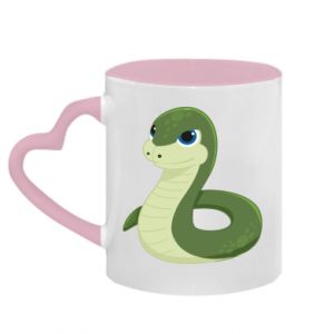 Kubki z uchwytem w kształcie serca dwukolorowe