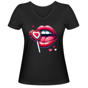 Koszulki V-neck damskie