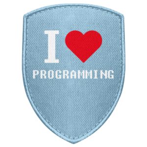 Naszywka tarcza Uwielbiam programowanie