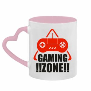 Kubki z uchwytem w kształcie serca dwukolorowe