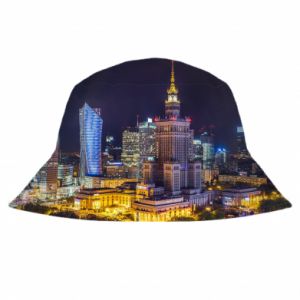Kapelusz dziecięcy Fullprint Warszawa nocą miasto