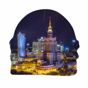 Czapka dziecięca Fullprint Warszawa nocą miasto