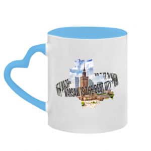 Kubki z uchwytem w kształcie serca dwukolorowe