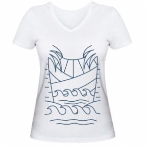 Koszulki V-neck damskie