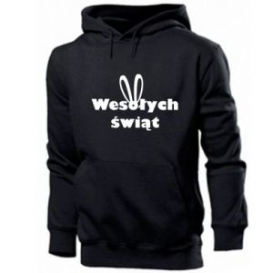Bluza z kapturem męska na Wielkanoc Wesołych Świąt, królicze uszy