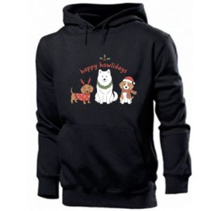 Bluza z kapturem męska z psami Wesołych Świąt !