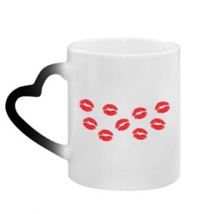 Kubki magiczne z uchwytem w kształcie serca