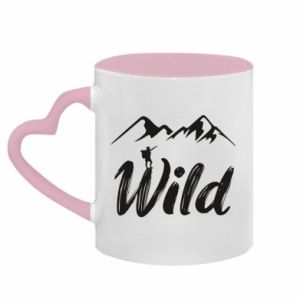 Kubki z uchwytem w kształcie serca dwukolorowe