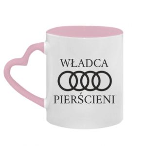 Kubki z uchwytem w kształcie serca dwukolorowe