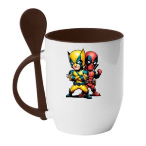 Kubki z ceramicznymi łyżkami