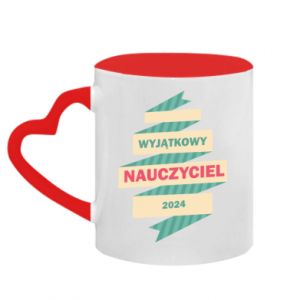Kubki z uchwytem w kształcie serca dwukolorowe